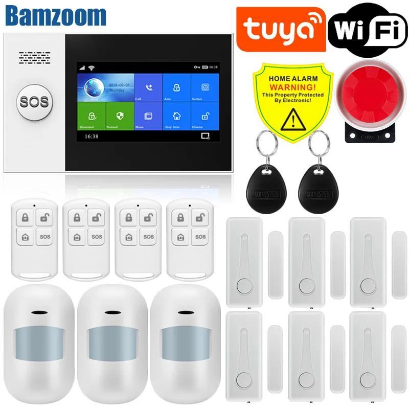 W4B Alarm System for Home Burglar Security 433MHz Tuya WiFi GSM Alarm Wireless WIFI Smart House App Control