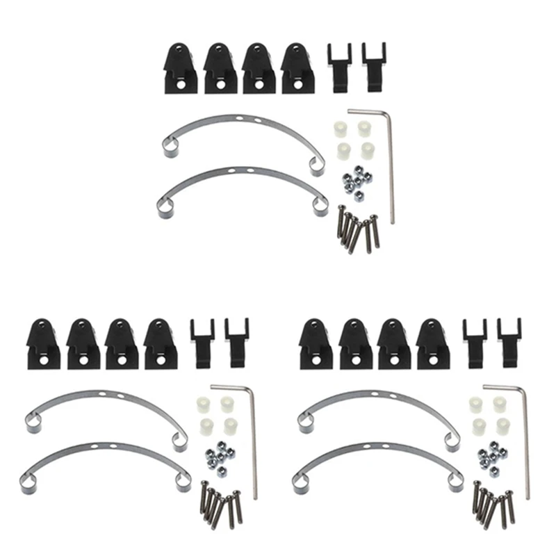 

3X Steel Leaf Spring Suspension Set For WPL Henglong B14 B16 B24 B36 Ural Q60 Q61 Q62 Q63 Q64 4X4 6X6 Black