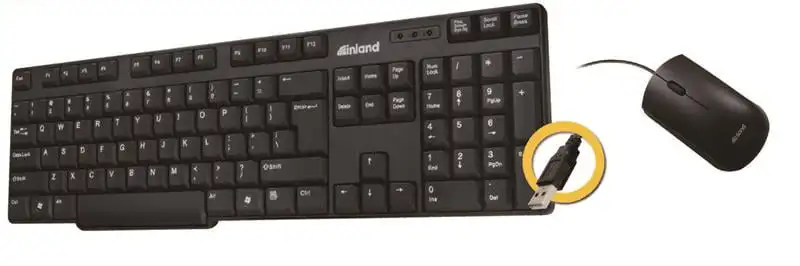 

Профессиональная Базовая USB клавиатура мыши Combo