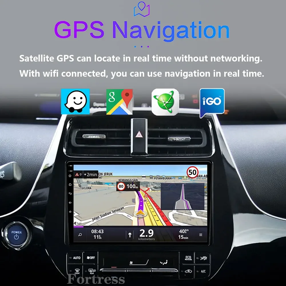 Фото Для Toyota Prius XW50 2015-2020: Автомагнитола Android 16 с навигацией GPS, Android Auto, дисплеем Carplay, 4G (без 2DIN) №5