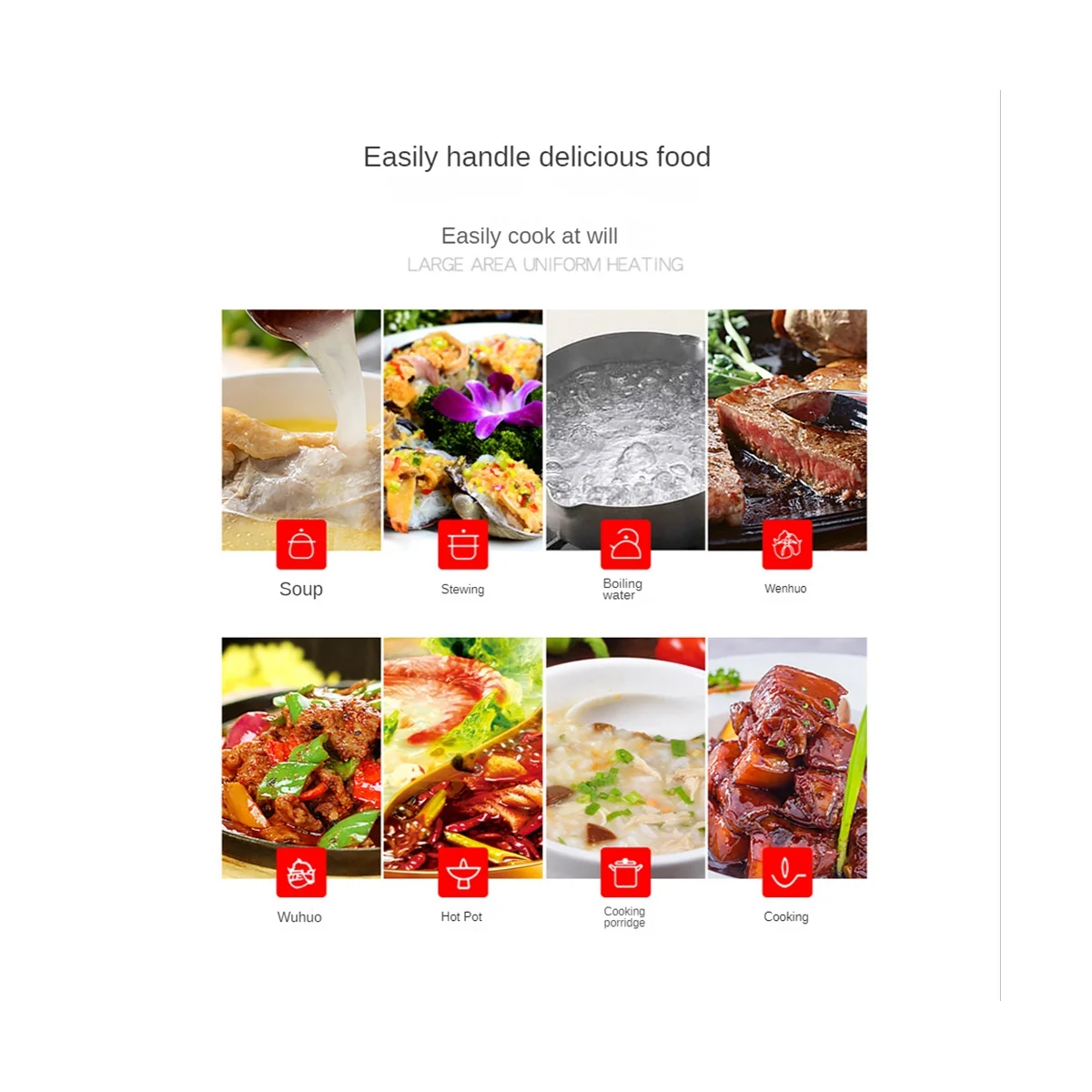 Переносная индукционная варочная панель Индукционная горелка с 8 уровнями