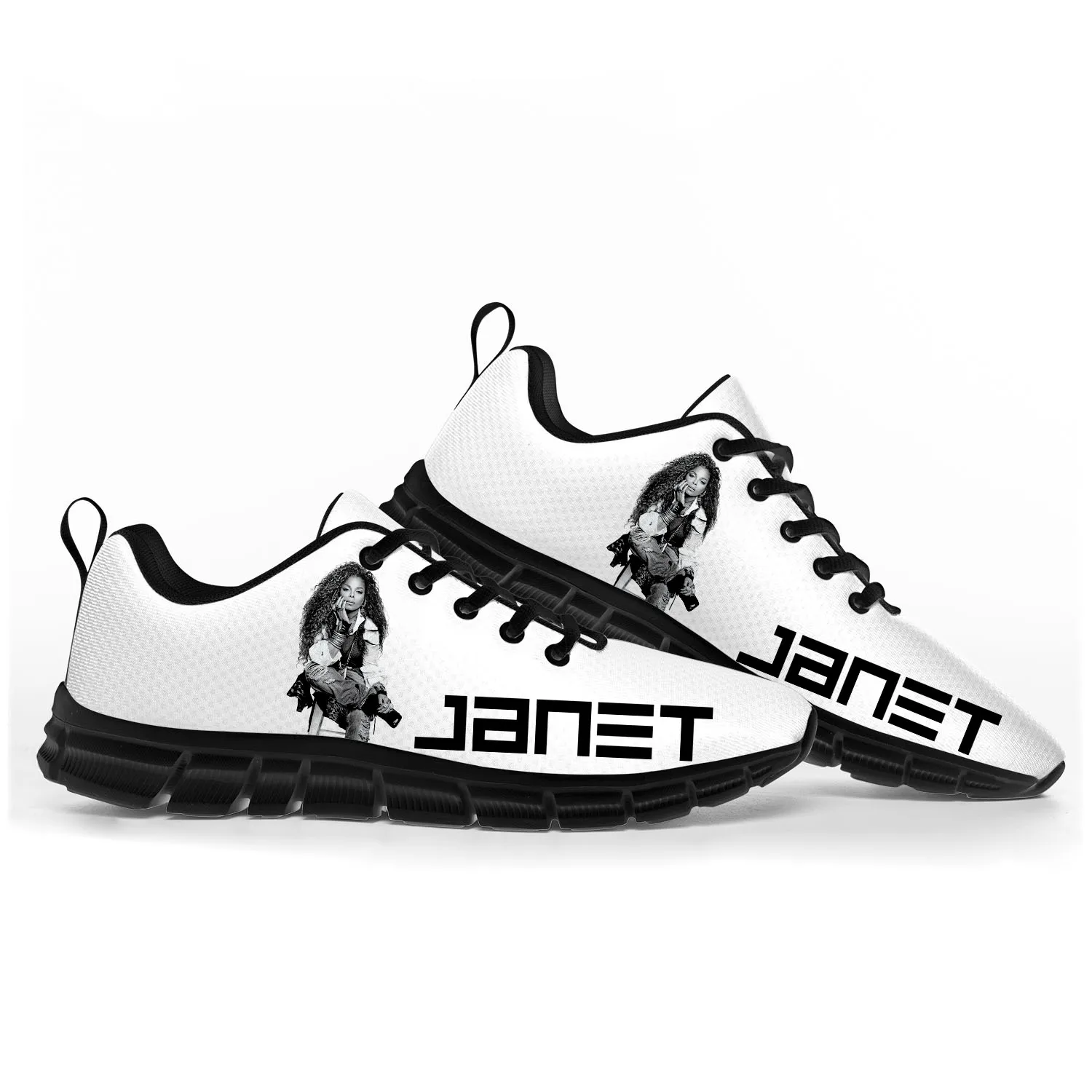 

Janet Jackson Singer Pop Sports Shoes Mens Womens Teenager Kids Children Sneakers Casual Custom High Quality Couple Shoes Black