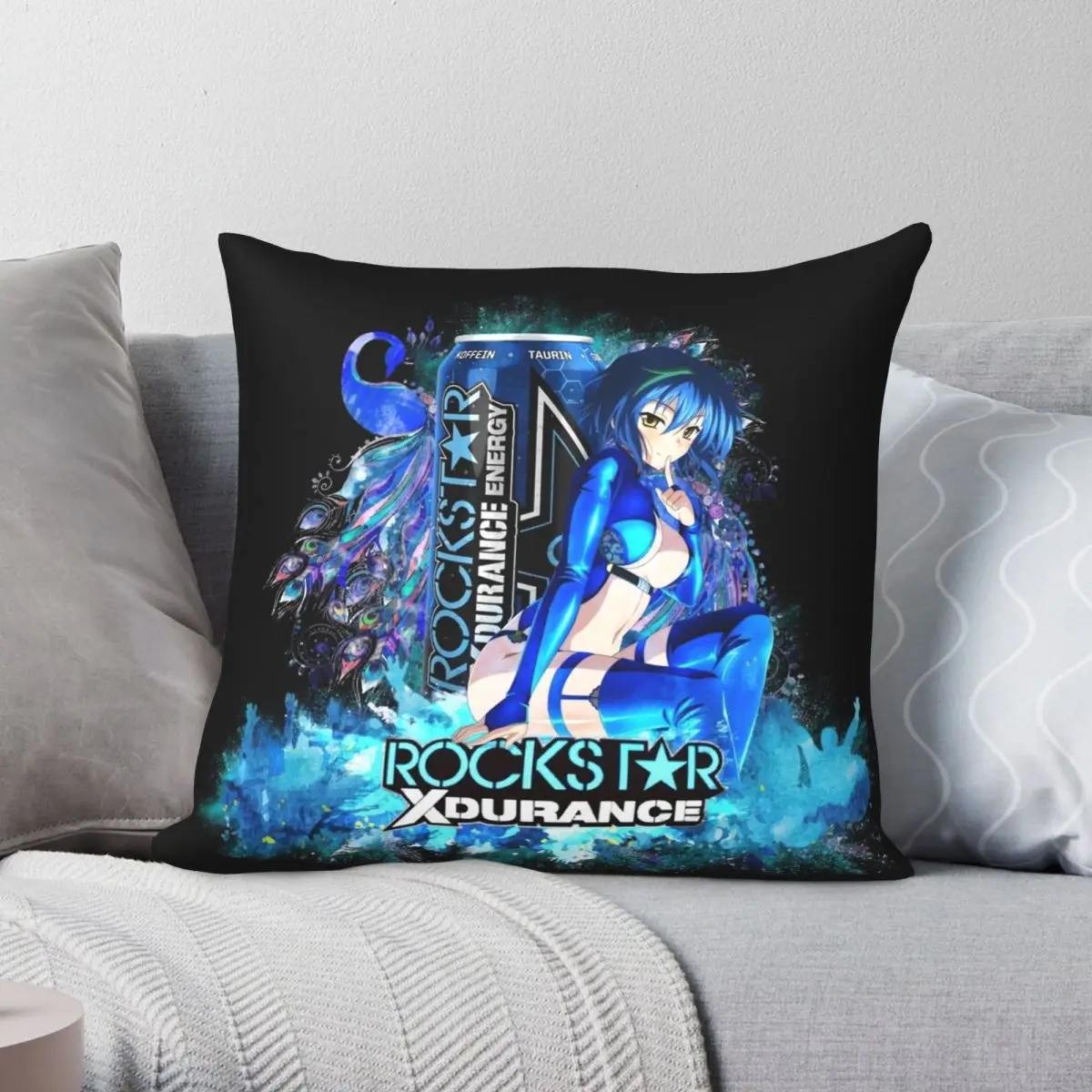

Rockstar Ver 2 Pillowcase Polyester Linen Velvet Creative Zip Decor Throw Pillow Case Car Cushion Case