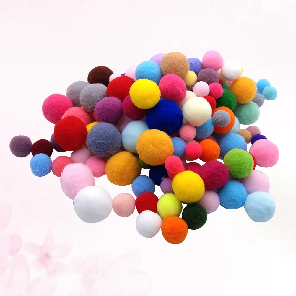 Pom Balls Colorful Diy Fluffy Crafts Mini Fuzzyplush Pomsand Yarn Garland Decorations | Artificial Flowers