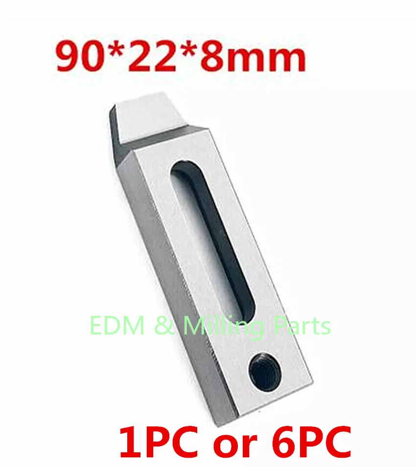 

1PC/6PC CNC Wire EDM Machine Stainless Steel Jig Holder Clamp 90 x 22 x 8mm M8 Screw Sparks Tool