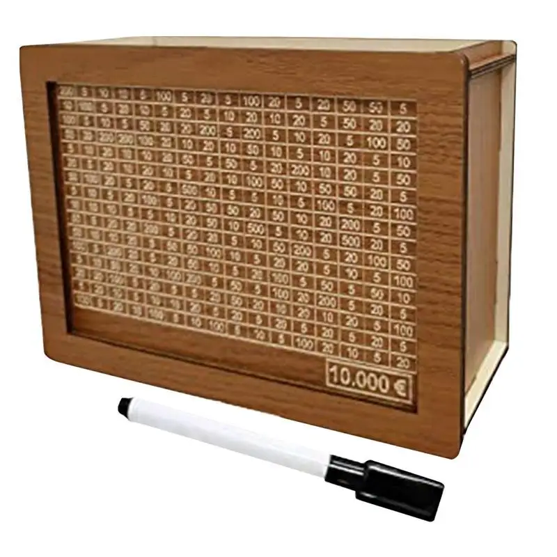 

Money Bank For Kids Reusable Wooden Money Bank Organizer Lightweight Money Storage Box Gifts For Christmas Birthday Children's