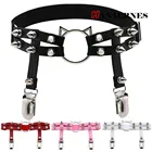 Сексуальная Женская подвязка с заклепками в виде сердца, панк-подвязка
