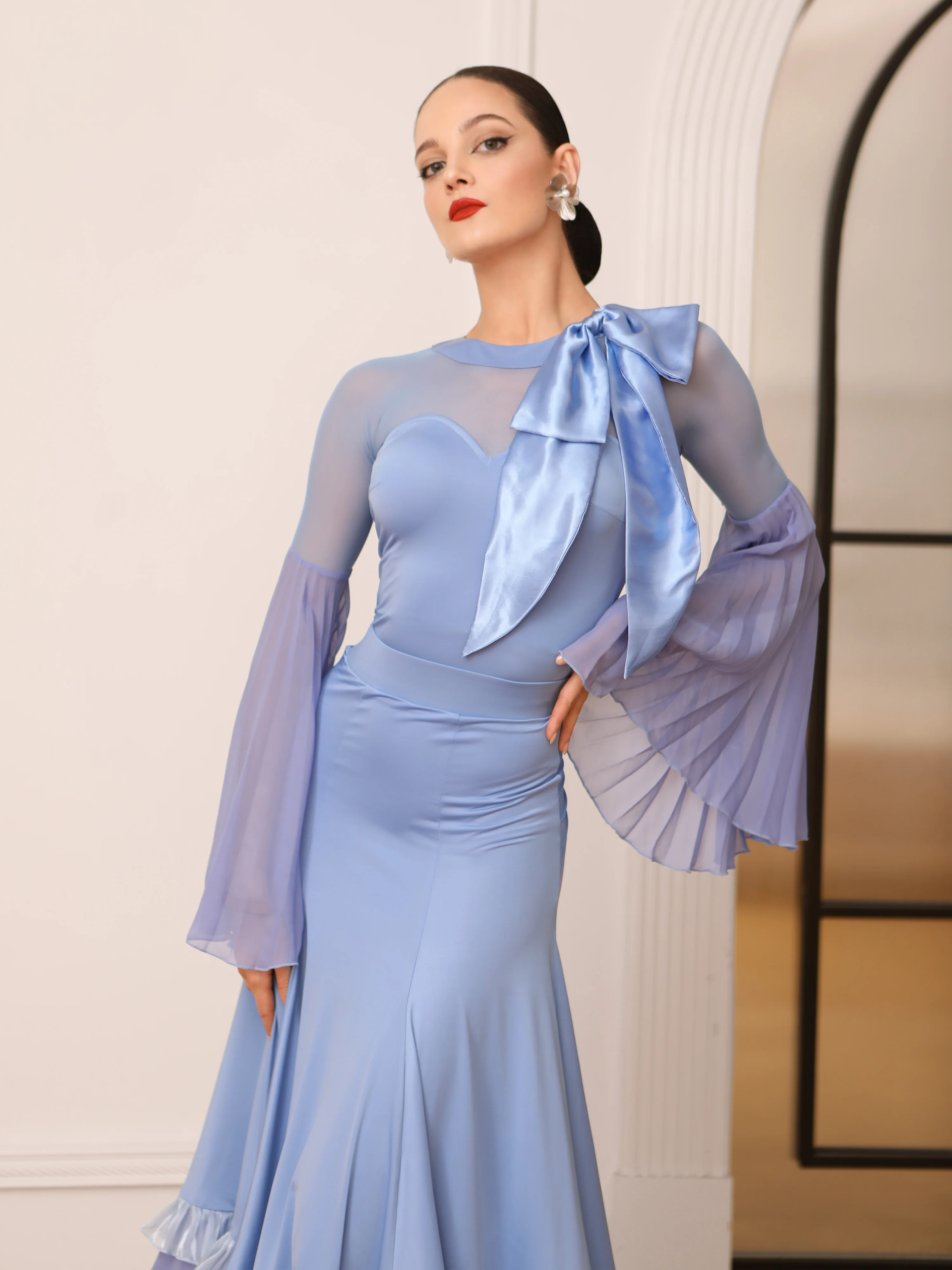 2024 юбка для бальных танцев новые современные высококлассные костюмы B012/S006