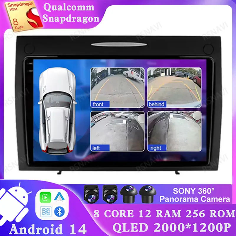 Android 14 для Mercedes Benz SLK Class R171 SLK200 SLK280 SLK300 2000-2011 Автомобильное радио BT Мультимедиа