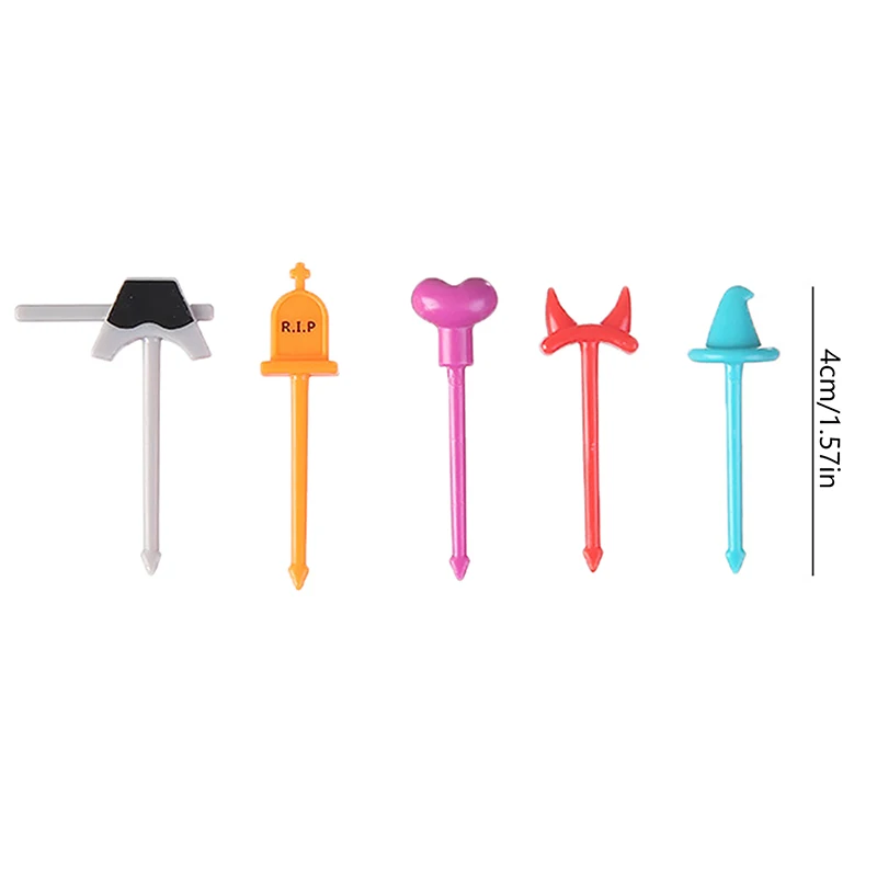 

New Cute Cartoon Animal Mini Food Grade Fruit Forks Halloween Kids Bento Decorated