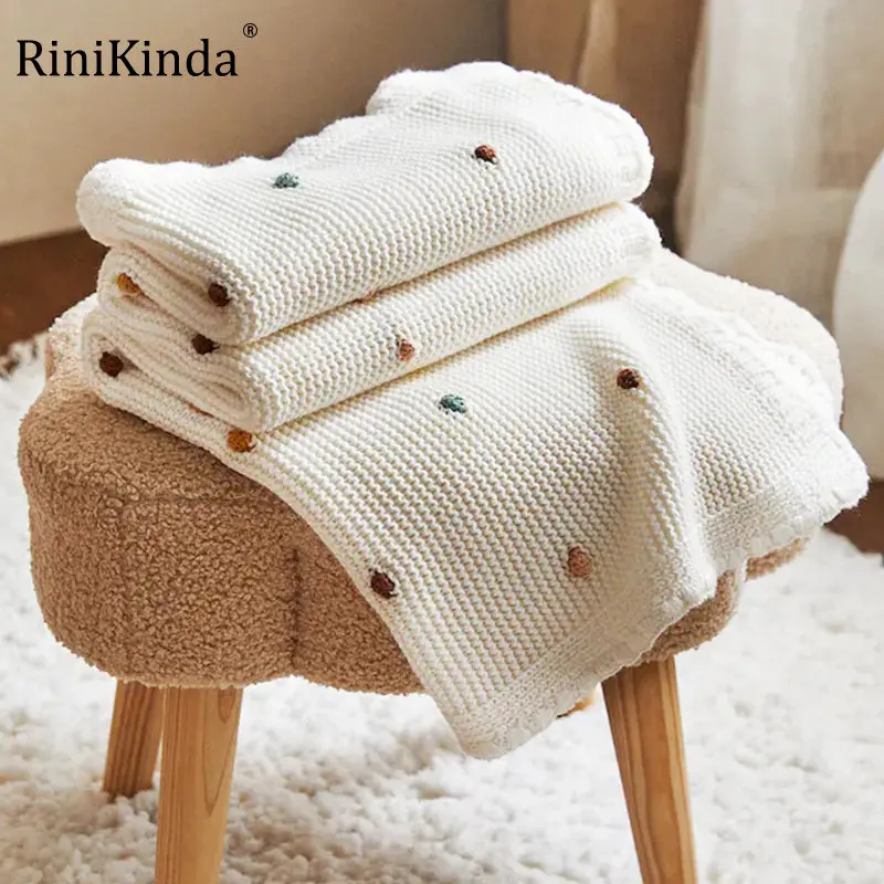 

RiniKinda 2022 Fashion Korean Style Winter Warm Baby Receiving Blanket Cotton Infant Kids Sleeping Baby Blanket for Baby Kids