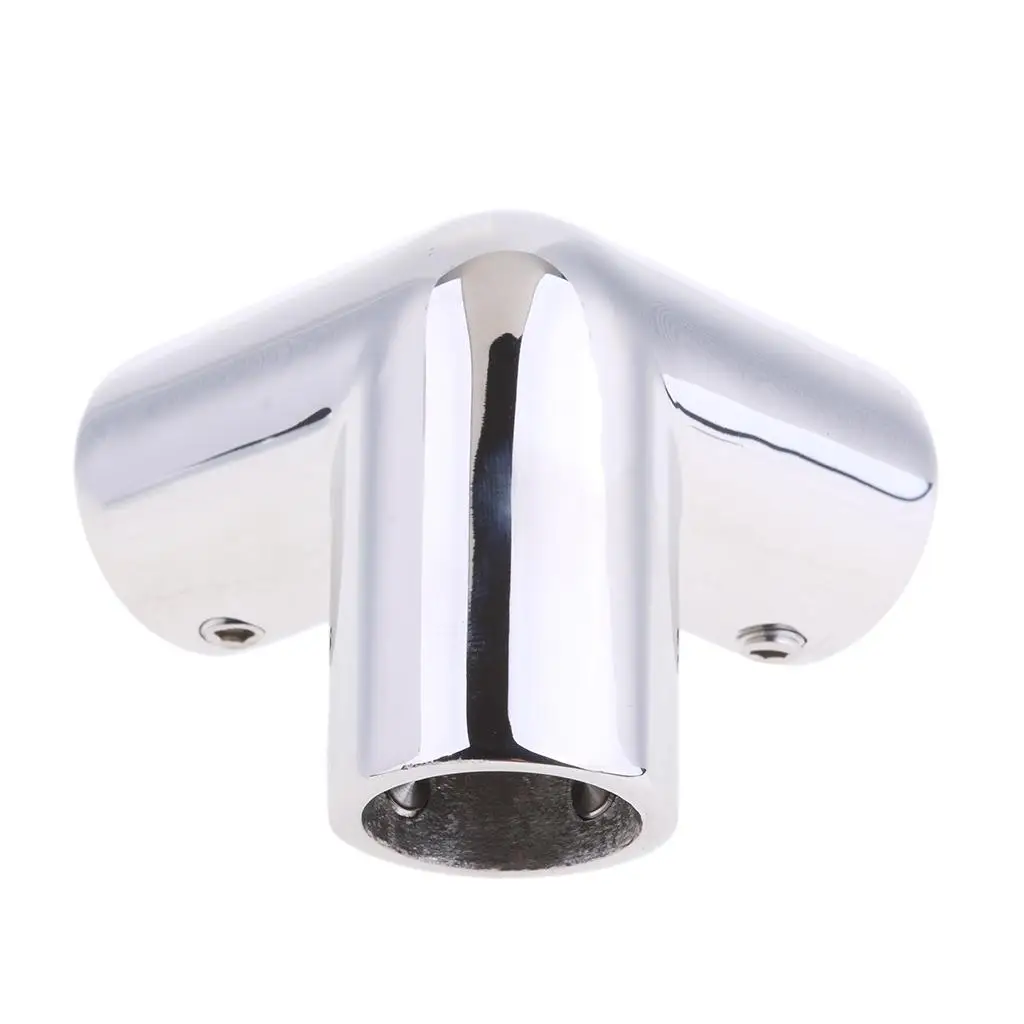 

Marine Grade 316 Stainless Steel Boat Handrail - 3 Way 90 Degree 22mm