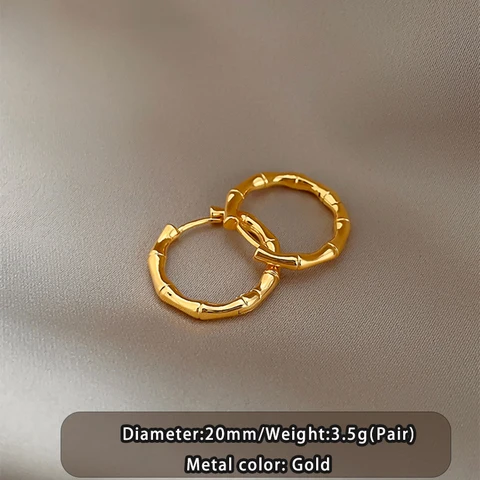 Золотые серьги-кольца Taoya