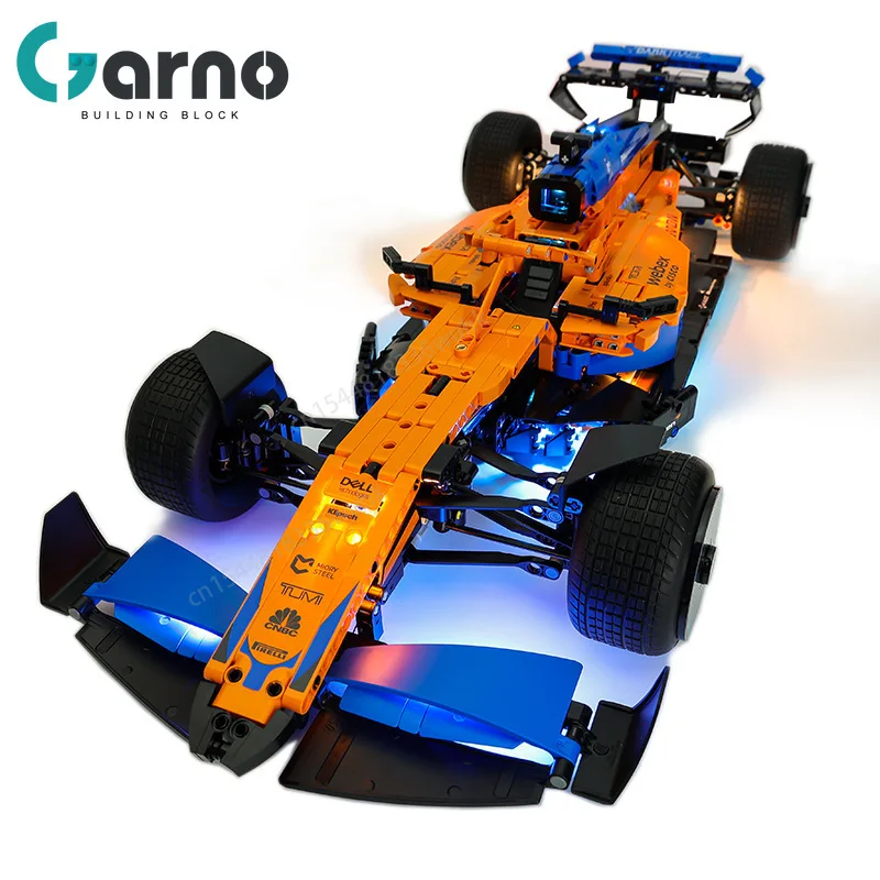 Garno-coche de carreras de juguete para niños, juguete técnico Compatible con 42141 McLarened Fórmula 1, vehículo de control remoto de ciudad, campeón, bloques de construcción de velocidad