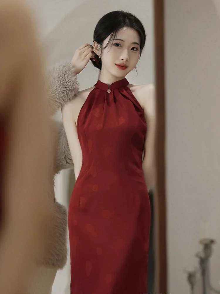 Новый Cheongsam китайский современный длинный без сна qipao винтажные восточные