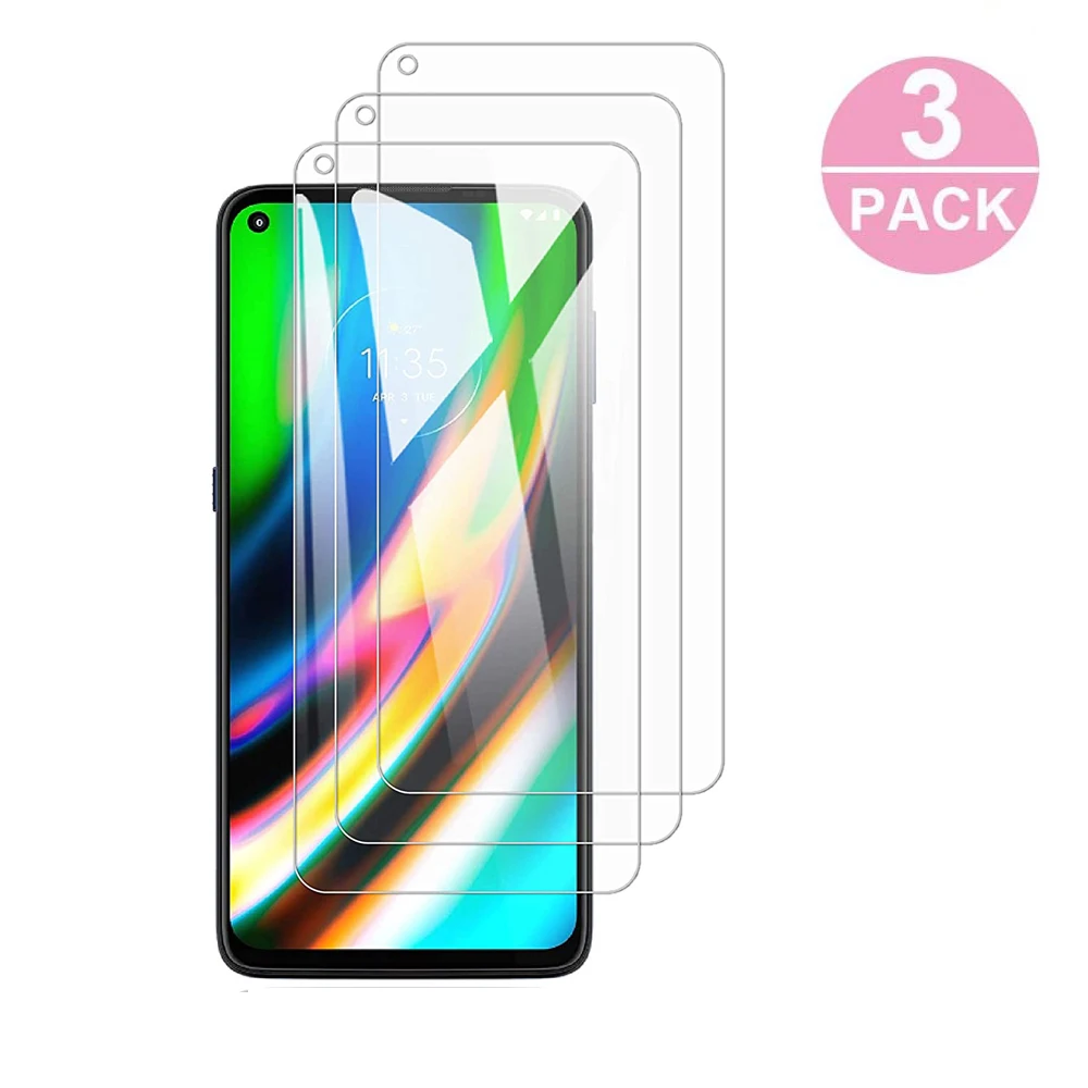

3PCS Tempered Glass for Motorola Moto G9 Play G9 Power G8 Power G9 Plus One Vision Screen Protector Glass for E7 Plus E6S Film