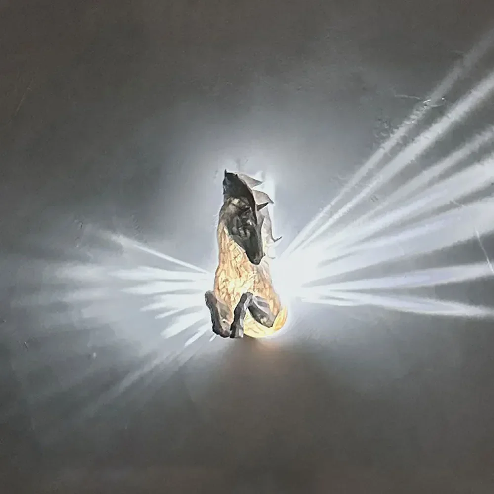 Настенный светильник в форме льва на Хэллоуин проектор оленя современная