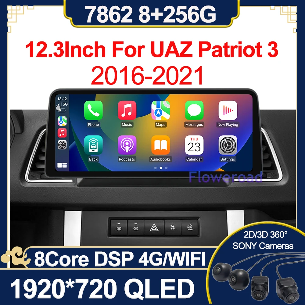 

FYT 7862 QLED DSP 256G Android 12 For UAZ Patriot 3 2016-2021 Navigation GPS Multimedia Video Player Auto Carplay 4G 5G WIFI