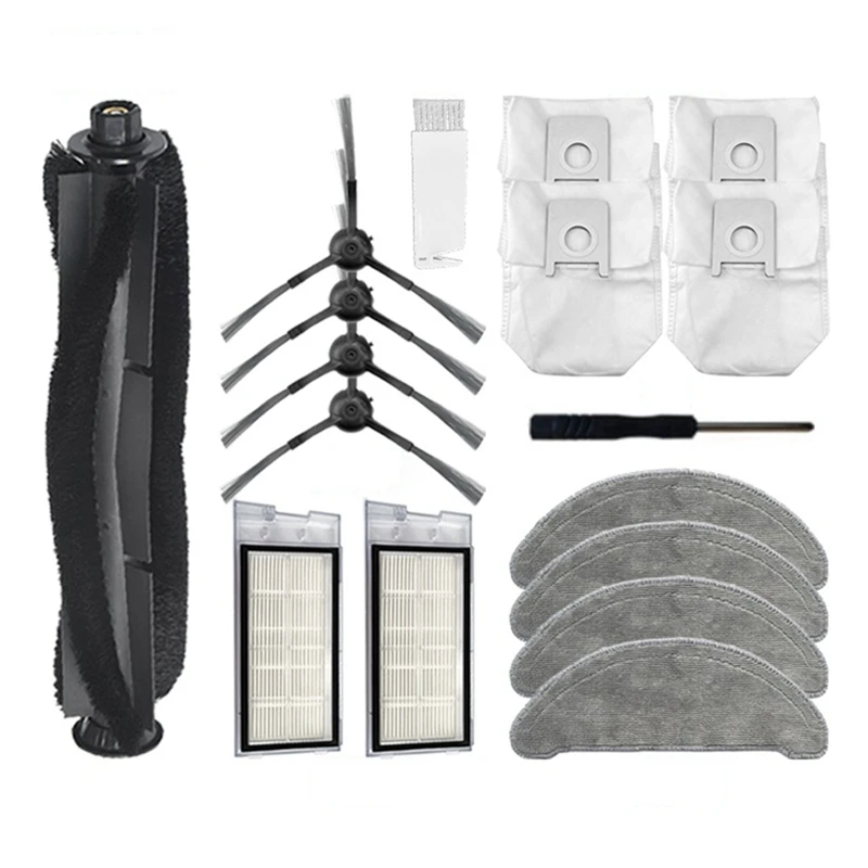 

For Xiaomi Roidmi EVE Plus Main Roll Brush Hepa Filter Side Brush Mop Cloth Vacuum Cleaner Spare Parts