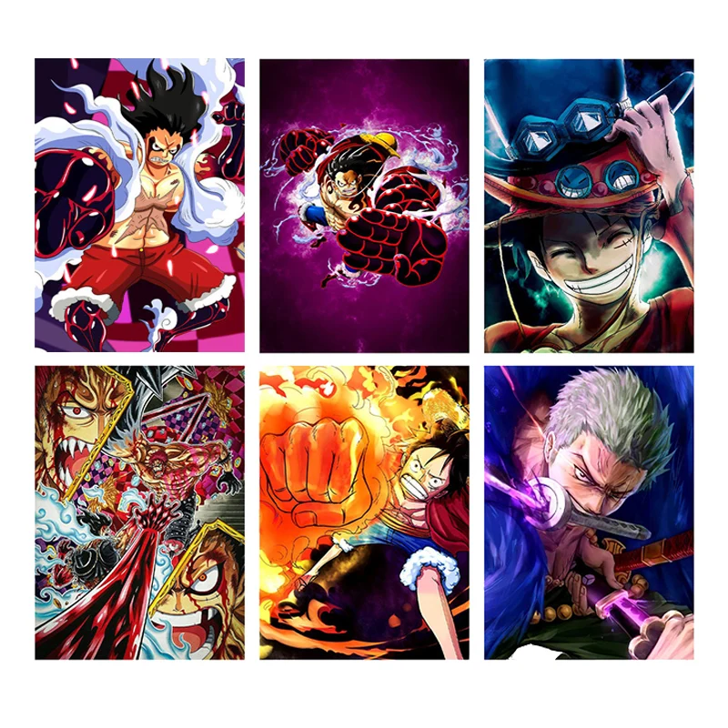 

Bandai Anime One Piece Luffy Frameless Canvas Painting Straw Hat Pirate Poster Mural Living Room Bedroom Home Wall Decoration