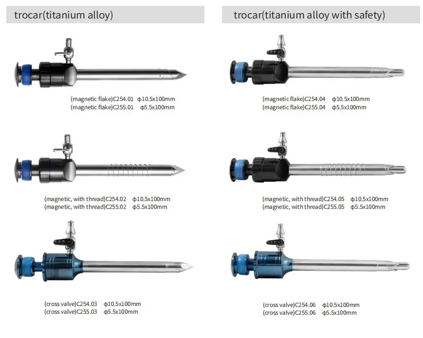 Прямая продажа с фабрики оптовая многоразовый титановый сплав Лапароскопия