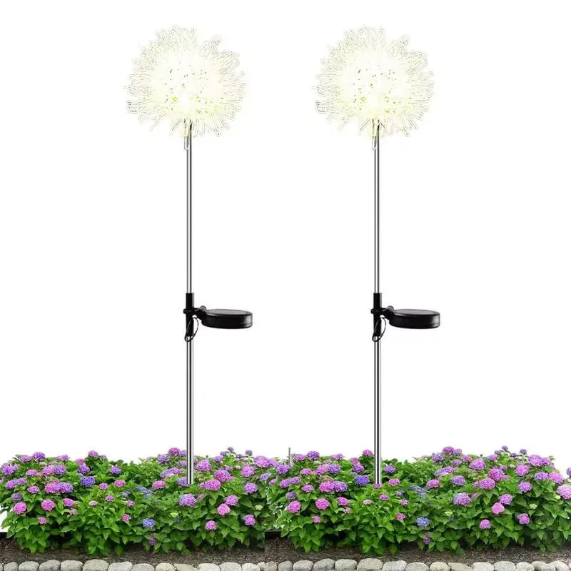 

NEW2023 2pcs Solar Garden Lights Dandelion Garden Yard Landscape Lights Lawn Landscape Lamp IP65 Waterproof 3 Lighting Modes 10x