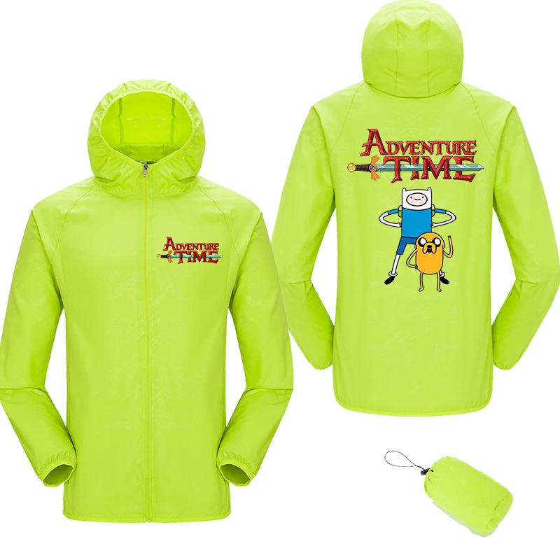 

Adventure Time New Waterproof Sun-Protective Sports Coats unisex impermeab Outdoor Sport Windproof Cycle Clothing