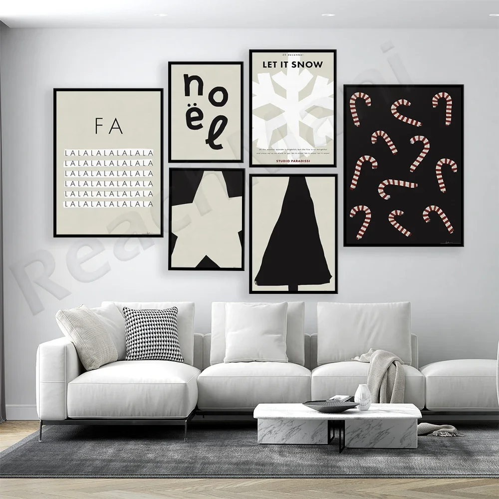 Modern Christmas Falala minimalist prints Scandinavian wall decoration abstract posters