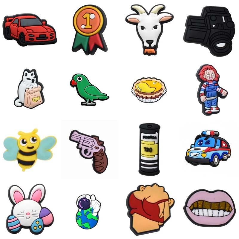 

Shoe Charm Decorations for Croc Women Charms Packs Wholesale Bulk Shoes Accessories Kids Set Jeans Girl Gifts Boy Pvc Pins Men