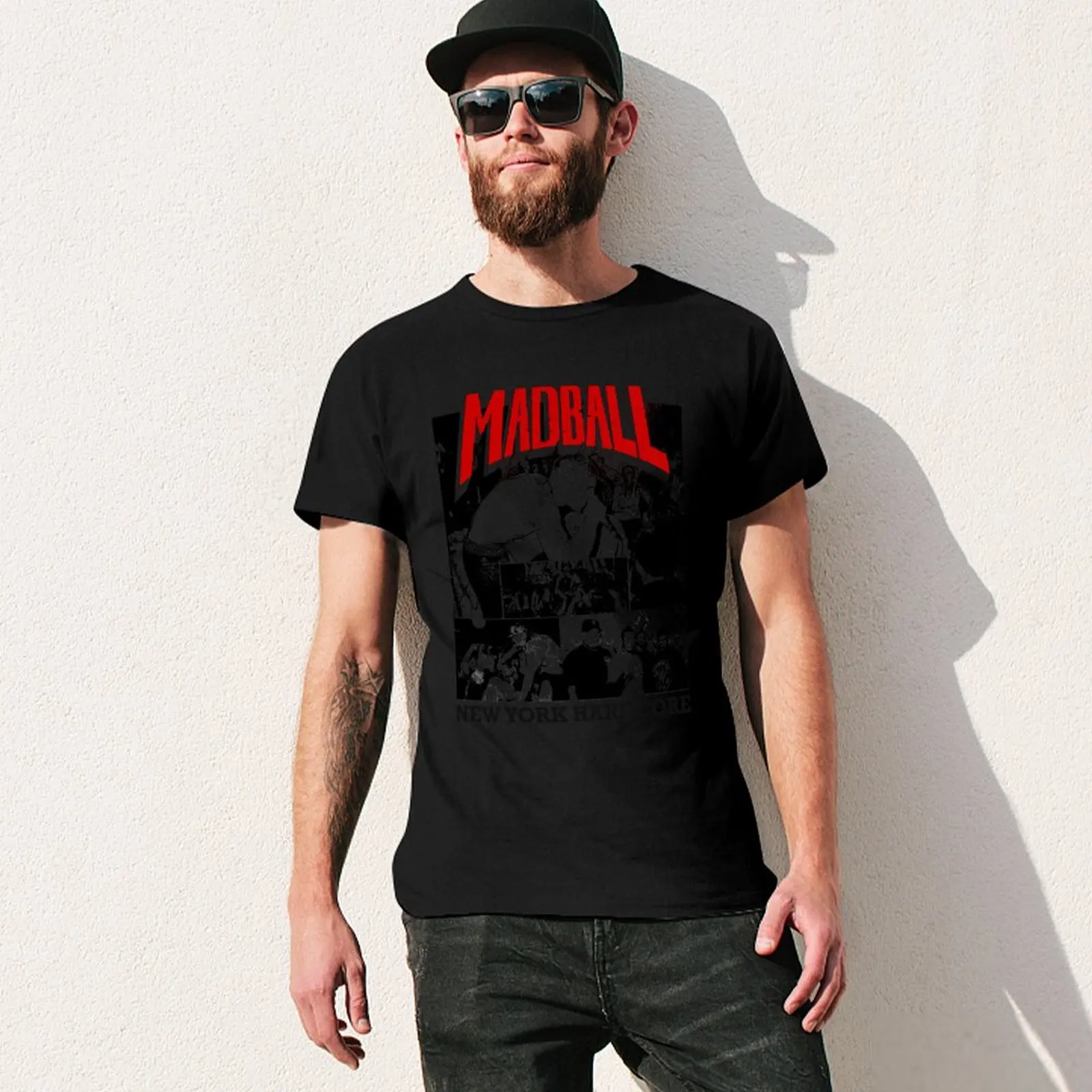 Фото Футболка Day Gift Madball Cool Funny для мужчин с винтажным принтом и круглым вырезом №3