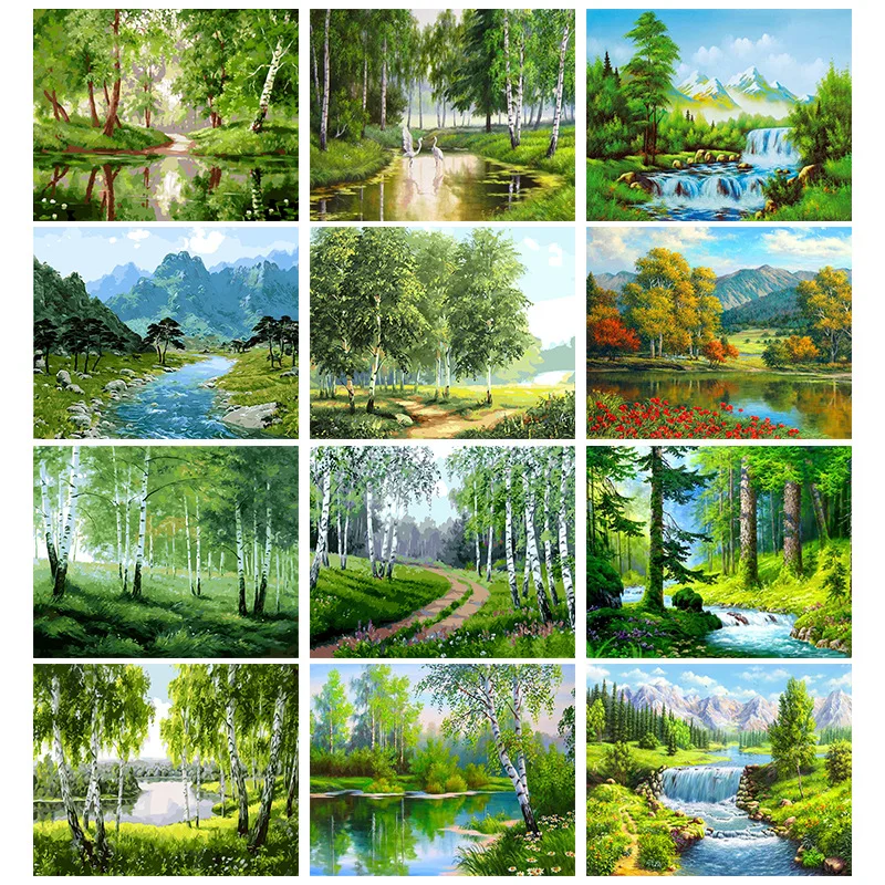 

Алмазная живопись 5D «сделай сам», красивый лес, полная вышивка, мозаика, картины, вышивка крестиком, наборы рукоделия, домашний декор, подарк...