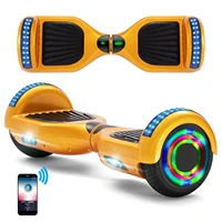 hoverboard gold 6 5 inch bluetooth self balancing electric scooters 2 wheels flash lights hover board led for kids and adults
