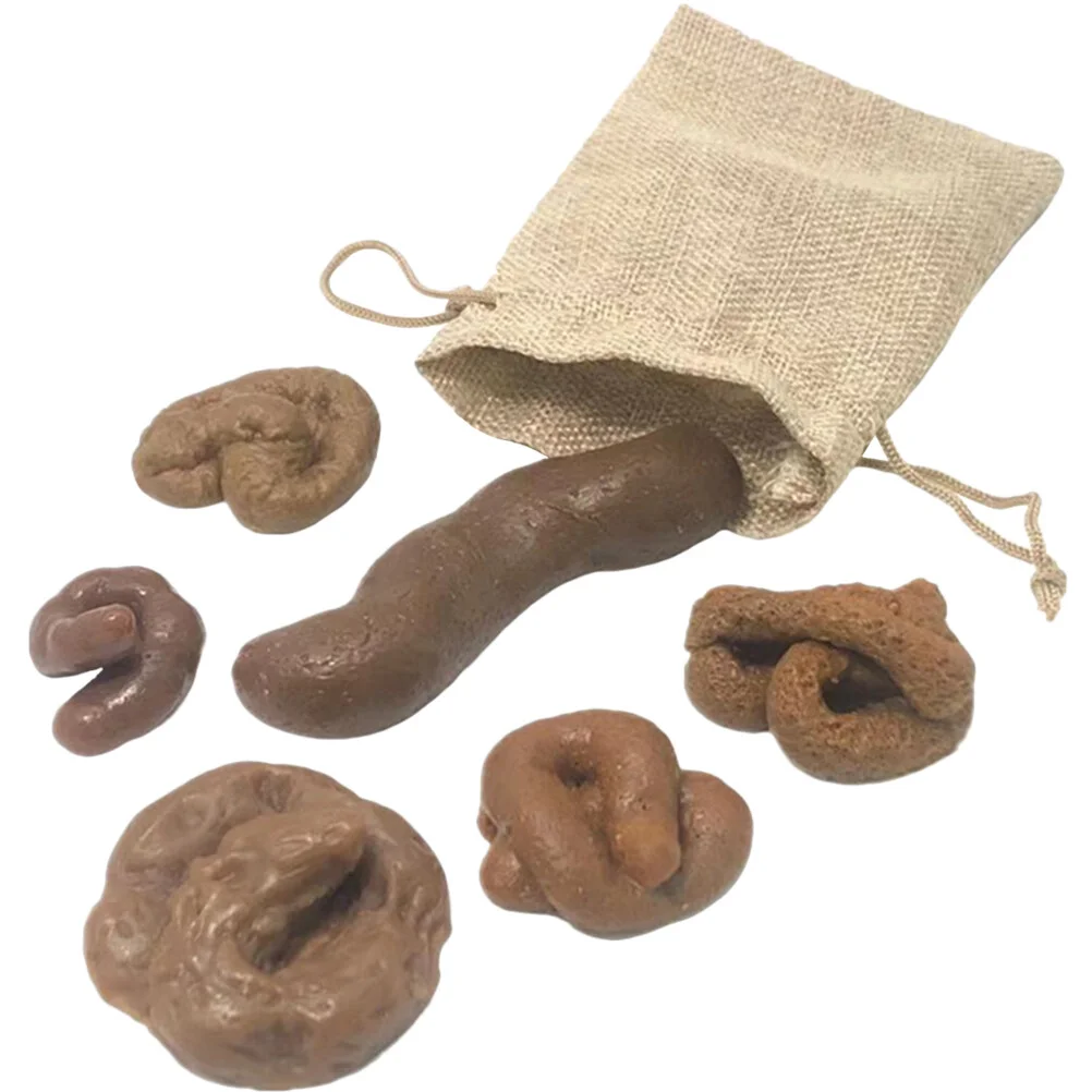 

6Pcs Fake Poo Realistic Fake Dog Poop Halloween Party Funny Prank Tricky Toys
