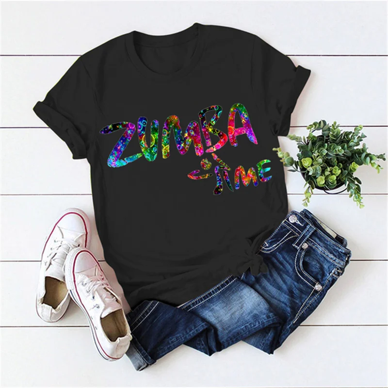 

Rainbow Love Zumba Dance lover Print Women Tshirts Funny T Shirt femme Graphic Tees Shirt Femme Hip Hop Female T-Shirt tops