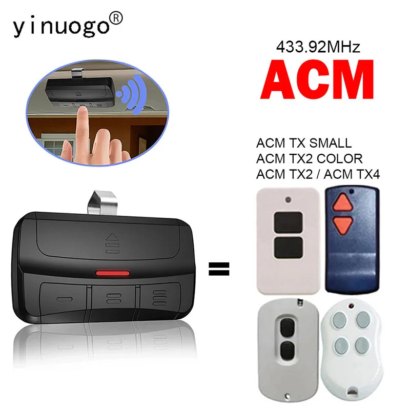 

ACM TX2 ACM TX4 TX2 COLOR TX SMALL Garage Door Opener 433.92MHz Rolling Code Gate Controller Transmitter ACM Remote Control