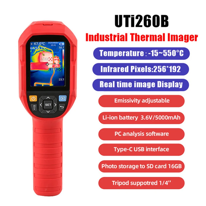 

UNI-T UTi260B Handheld Infrared Thermal Imager Water Proof IP65 Type-C USB