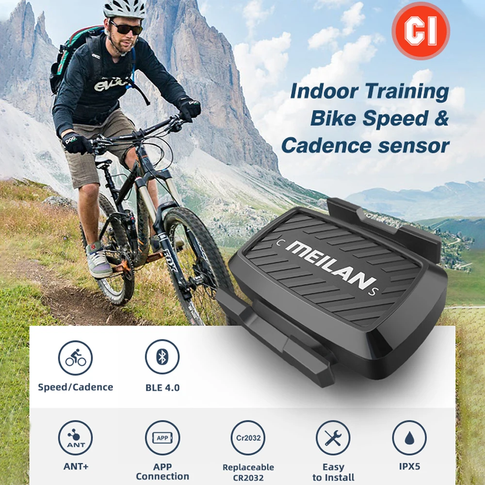 

Велосипедный датчик, двухрежимный датчик скорости и частоты протектора, спидометр для велосипеда, Bluetooth-датчик 4,0 Ant Meilan C1