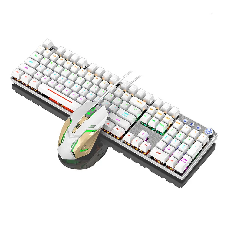 

High-end Waterproof USB Wired Computer Game RGB Backlit Mechanical Keyboard