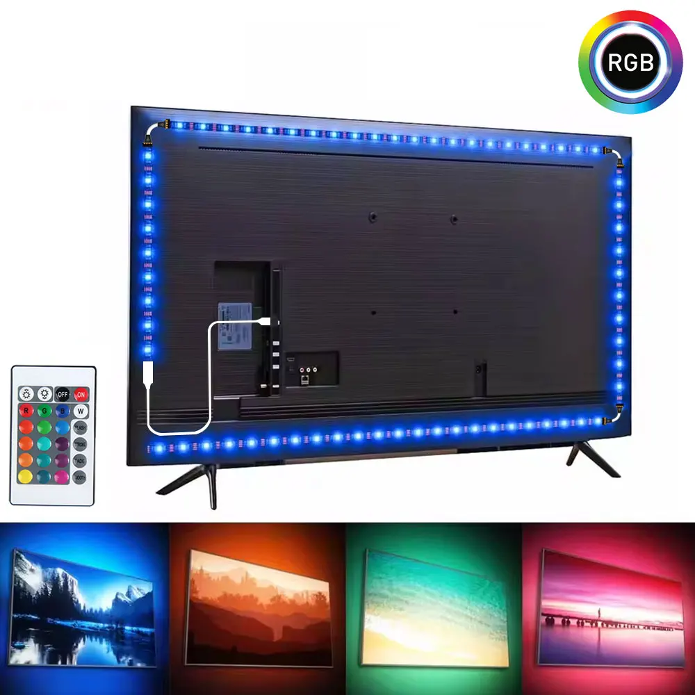 

RGB Светодиодная лента Acosh neon 5В 30LED/м для подсветки телевизора