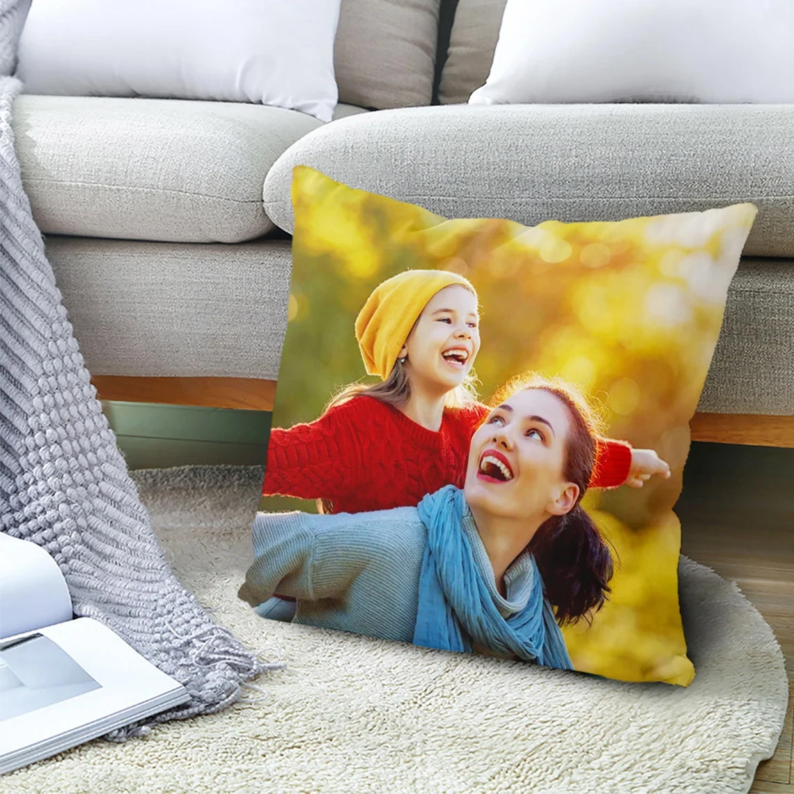 

Чехол для подушки на заказ, ваши изображения печатаются, выберите свой логотип текста или картинку 18 дюймов подушка на заказ для дивана, кровати, кресла