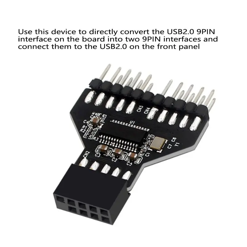 1 шт. для разветвителя RGB 9-контактный адаптер USB 2 0 9-контактного разъема - купить по