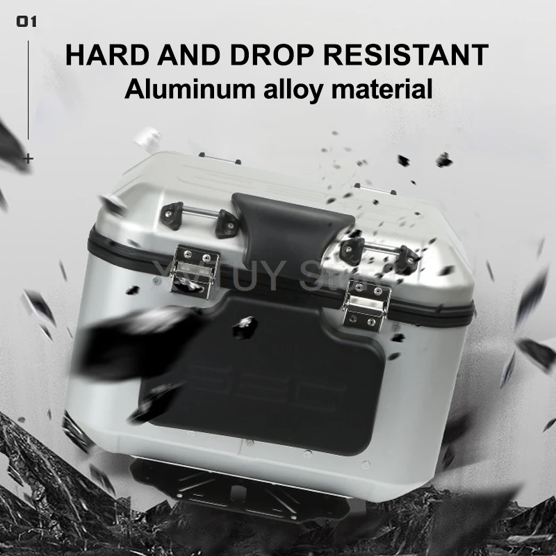 Ящик для мотоциклетного шлема 45 л хвостовой верх из алюминиевого сплава