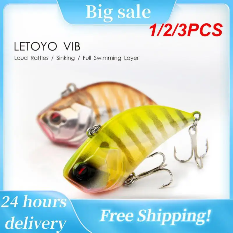 

1/2/3PCS ALASICKA13g 55/52mm VIB Vibra Fishing Lure Artificial Sinking Spinner Baits For Bass Pike Perch Fishing Equipment Tools