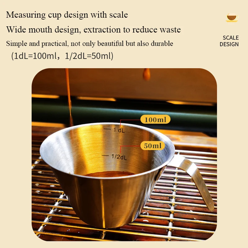 

100ML Stainless Steel Espresso Sawada Cup Italian Espresso Cup Small Measuring Cup