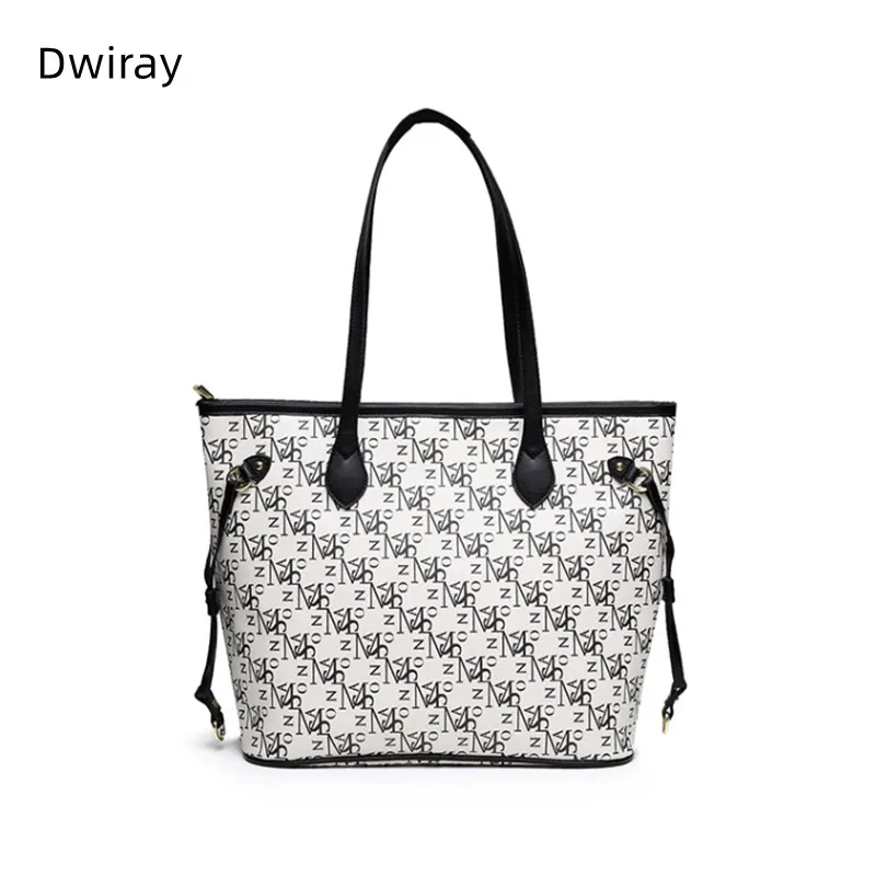 

Dwiray Летняя женская сумка, брендовая Сумка-тоут, вместительная сумка через плечо на молнии, сумка-тоут с принтом и надписью, сумка через плечо 2022