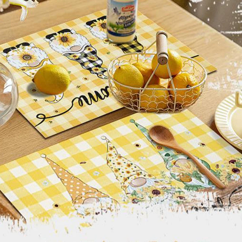 4 шт. настольные флажки белье печатных Настольный флаг Скатерть гномов скатерть