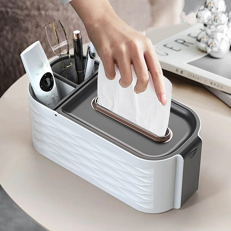 

Convenient Desktop Paper Box Light Luxury Style Paper Box Multi-function Paper Box Tissue Storage Fashionable Storage Box
