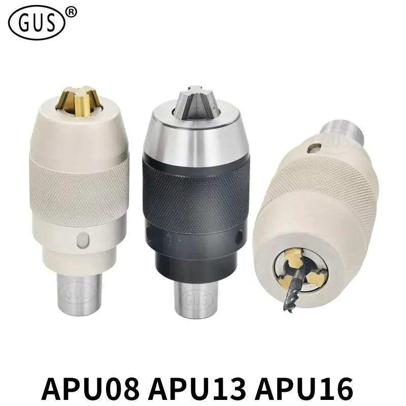 

APU08 APU13 APU16 Drill chuck APU head integrated Self-tightening for CNC NT30 NT40 BT30 BT40 BT50 tool holder lathe milling