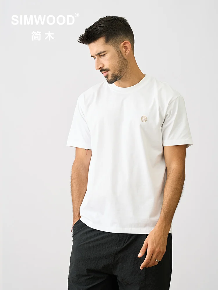 

SIMWOOD 2023 Summer New Oversize 200g COOLMAX Fabric Quick Dry Athletic Gym Active T Shirt MenMoisture Wicking Running Tops