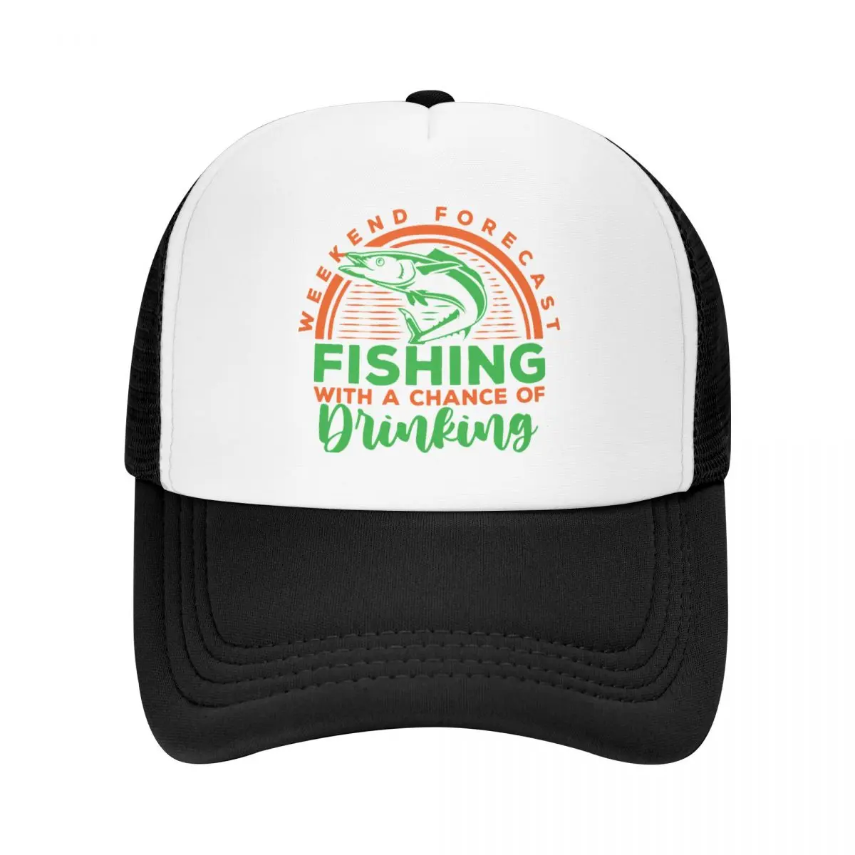 

Weekend Forecast Trucker Hats Carp Fishing Fisher Mesh Net Baseball Cap For Men Women Kpop Snapback Caps Streetwear